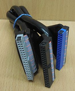 IDE Rundkabel Air Flow Rund Kabel schwarz ca. 90cm Festplatte HDD CD DVD* pz738
