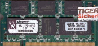 Kingston KFJ-FPC101 1G PC-2700 1GB DDR1 333MHz SODIMM 9905195-052 A00LF RAM*lr98