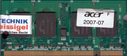 ProMos V916764B24QBFW-F5 PC2-5300 512MB DDR2 667MHz SODIMM RAM* lr122