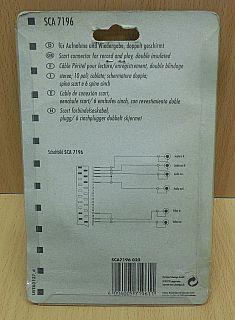 Schwaiger SCA 7196 Adapter Kabel 2m Scart 2xVideo 4xAudio Cinch Stecker* so814