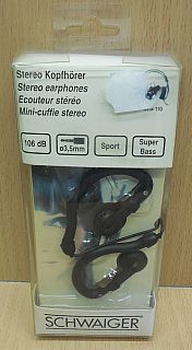Schwaiger KHS 110 Stereo Sport Kopfhörer 106dB 3,5mm MP3 1,5m Super Bass* so815