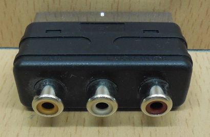 Scart Audio Video AV Adapter 3x Cinch Buchse gelb rot weiß Scart Stecker* so822