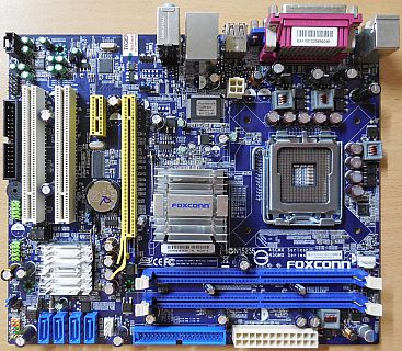 Foxconn 45CMX K Rev 1.0 Mainboard +Blende Sockel 775 DDR2 PCIe GbE LAN VGA* m919
