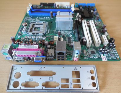 Pegatron IP4BL-ME Rev 1.04 Mainboard +Blende Sockel 775 Intel G31 VGA DDR2* m926