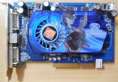 SAPPHIRE ATI Radeon HD 3650 AGP 512MB 128Bit DDR2 HDCP 2 Dual-Link DVI HDTV*g397