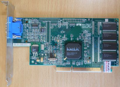 Matrox Millenium G200 MGI G2DMILA/8D/OE2 AGP 2X 8MB VGA Retro Grafikkarte* g415