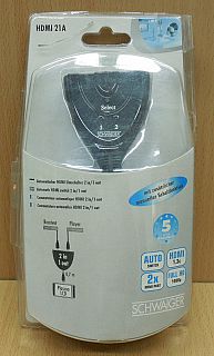 Schwaiger HDMI 21A Automatischer HDMI Umschalter 2 in 1 out Full HD 1080p* So836