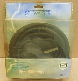 Schwaiger Scart Kabel 5m vollverschaltet Stecker Stecker Video TV DVD DVBT*so838