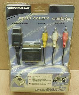 Thrustmaster AV RCA Kabel Scart Adapter für Nintendo Gamecube Audio Video* skz02