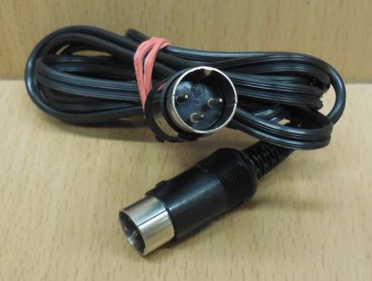 3 pin DIN Kabel schwarz ca. 1,5m Diodenstecker 3 polig 180° DIN Stecker* so840