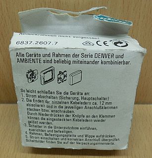 Kopp Ambiente palisander braun Kreuzschalter 6837.2607.7 Unterputz* so853