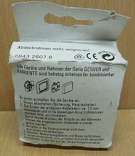 Kopp Ambiente palisander braun Taster 6843.2607.6 Unterputz Schalter* so854