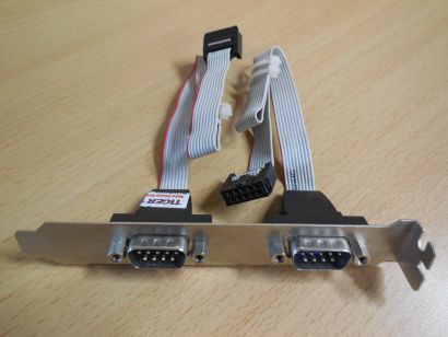 2x COM Seriell Slotblende Slot Blende Slotblech 9-pin serial bracket* pz599