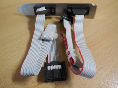 2x COM Seriell Slotblende Slot Blende Slotblech 9-pin serial bracket* pz599