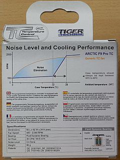 ARCTIC F9 PRO TC High Performance Lüfter Ultra Leise 92mm 0.4dB 40cm Kabel*GL117