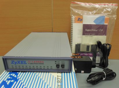 Zyxel U-1496EG Analog Modem Retro G3 Fax Voice 16800 bps V 21 23 22 32 OVP*nw539