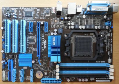 Asus M5A78L LE Rev 1.00 Mainboard +Blende Sockel AM3 AM3+ PCIe DDR3 GBLAN* m945
