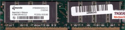 Qimonda HYS64D64320HU-5-C PC-3200 512MB DDR1 400MHz Arbeitsspeicher DDR RAM*r726