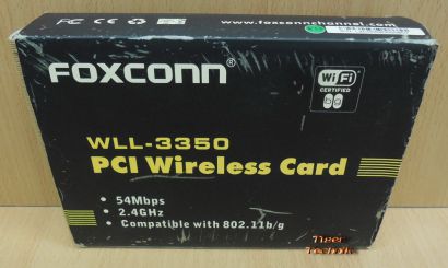 Foxconn WLL-3350 802.11 b g 54Mbps Wireless PCI Adapter Karte OVP* wk12