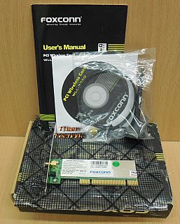 Foxconn WLL-3350 802.11 b g 54Mbps Wireless PCI Adapter Karte OVP* wk12