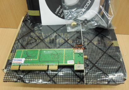 Foxconn WLL-3350 802.11 b g 54Mbps Wireless PCI Adapter Karte OVP* wk12