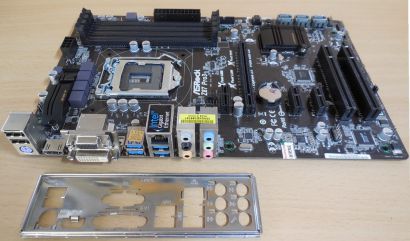 ASRock Z87 Pro3 Rev 1.03 Mainboard +Blende Intel Z87 Sockel 1150 PCIe DDR3* m946