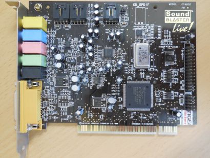 Creative Labs Sound BLASTER Live! CT4830 PCI Midi Game Port Soundkarte ...
