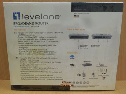 Levelone FBR-1418TX Router 4xLAN Firewall NAT VPN SNMP NEU OVP* nw537