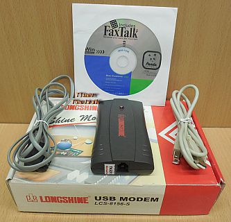 Longshine LCS-8156-S USB 1.1 Modem 56K Fax 14.4K Internet Banking TAM* nw538