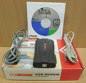 Longshine LCS-8156-S USB 1.1 Modem 56K Fax 14.4K Internet Banking TAM* nw538