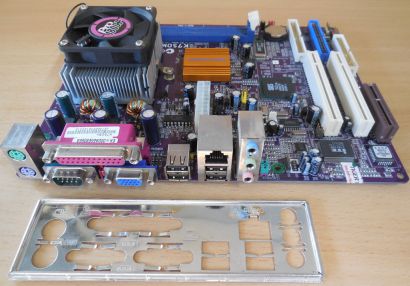 ECS Elitegroup K7SOM+ V7.5C Mainboard +Blende AMD Pro 1800+ CPU VGA LAN Aud*m951