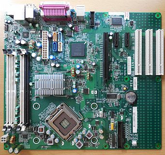 HP Grizzly Rev 0B 437795 437354 001 Mainboard+Blende Sockel 775 DC7800 CMT* m960