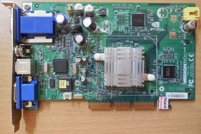 Medion MSI G4MX460 MS-8863 GeForce4 64MB 128Bit 2xVGA S-VHS-OUT Retro AGP* g436