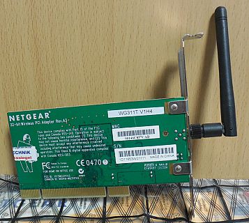 Netgear WG311T 802.11 b g 108Mbps Wireless PCI Adapter Karte WPA WEP* wk13