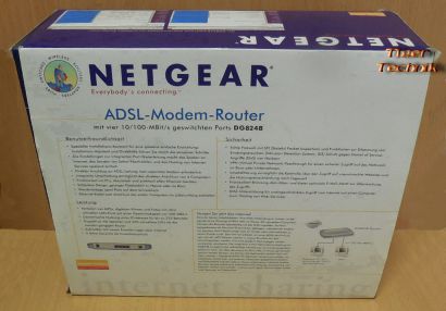 Netgear DG824B ADSL Router mit Netzteil in OVP Firewall 4xLAN DSL Ethernet*nw540