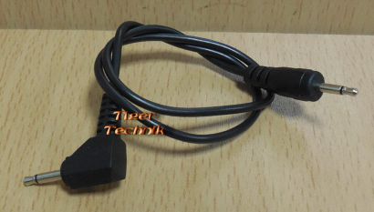 Audio Klinke Kabel mono 0,3m Klinke Stecker Winkel Stecker schwarz 2.5mm* so897