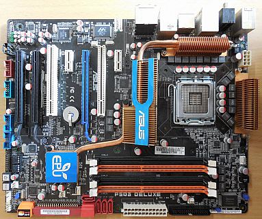 Asus P5Q3 Deluxe Rev1.02G Mainboard +Blende So 775 Intel P45 FSB1600 DDR3* m962