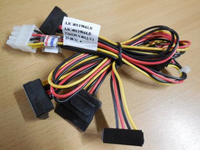 Fujtisu T26139-Y4012-V1 A3C4011984 3 4 8-pin zu 5x SATA Power Stromkabel* pz621