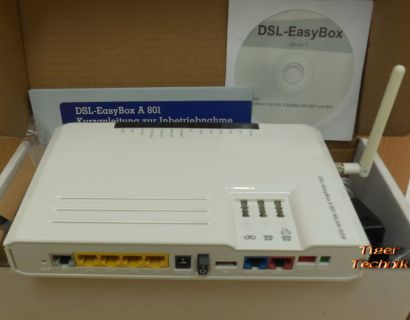 SMC Easy Box A 801 DSL Router ADSL ADSL2+ 3xTAE WLAN ISDN USB 4x LAN* nw545