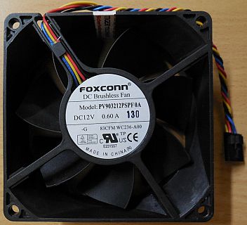 FOXCONN PV903212PSPF0A DELL OptiPlex 790 PN 0WC236 Lüfter 5-pol 12V 92mm* GL126