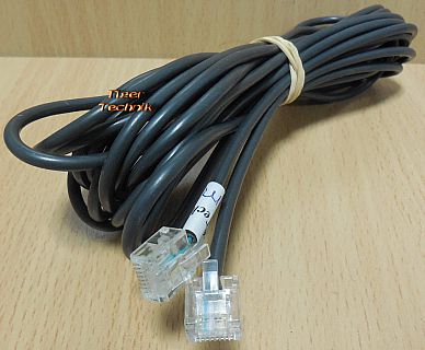 ISDN Kabel 8P4C 6m Länge RJ45 Stecker RJ45 Stecker schwarz* so899