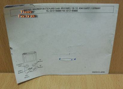 Splitz Nintendo Gameboy Anleitung Spieleanleitung Imagineer* spa02