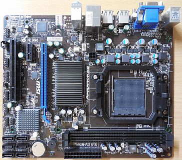 MSI 760GM-P23 FX MS-7641 Ver3.0 Mainboard +Blende AMD Sockel AM3+ VGA DVI* m985