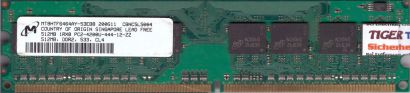 Micron MT8HTF6464AY-53EB8 PC2-4200 512MB DDR2 533MHz Arbeitsspeicher RAM* r762
