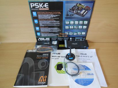 Asus P5K-E WIFI-AP Rev 1.00G Mainboard +Blende Sockel 775 Intel P35 DDR2* m997