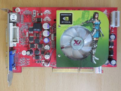 PALIT 6600G+7D21-PM8443 GeForce 6600GT AGP 8X 256MB 128Bit GDDR3 VGA DVI TV*g447
