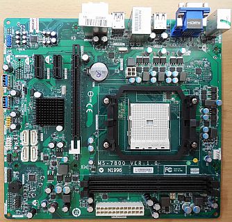 Medion Akoya E4065D MSI MS-7800 Ver1.0 Mainboard +Blende AMD Sockel FM2* m1009