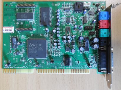 Creative Labs CT4520 ISA CT8920-NBQ SoundBlaster AWE64 16Bit Midi Soundkarte*s70