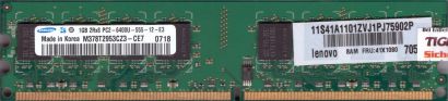Samsung M378T2953CZ3-CE7 PC2-6400 1GB DDR2 800MHz Arbeitsspeicher RAM* r790