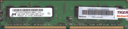 Micron MT16HTF25664AZ-800H1 PC2-6400 2GB DDR2 800MHz Lenovo 41X1081 RAM* r823